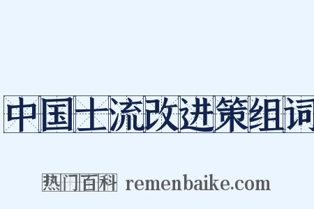 中国士流改进策组词是什么意思的图片